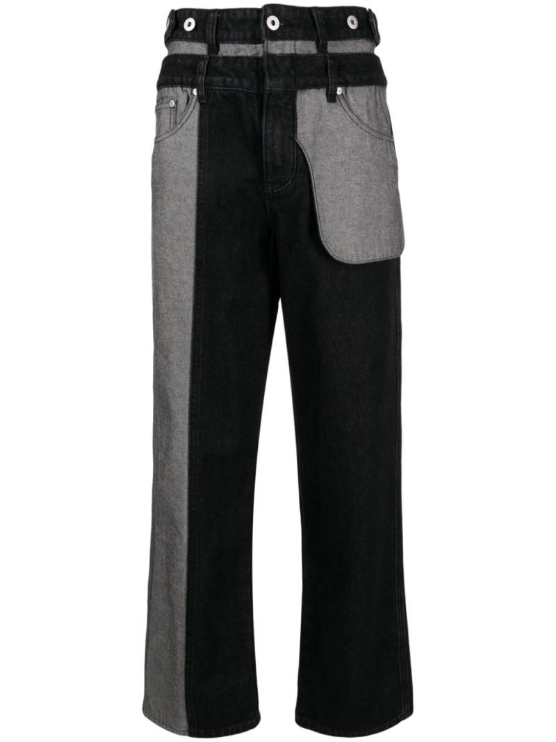 Feng Chen Wang mid-rise straight-leg jeans - Black von Feng Chen Wang