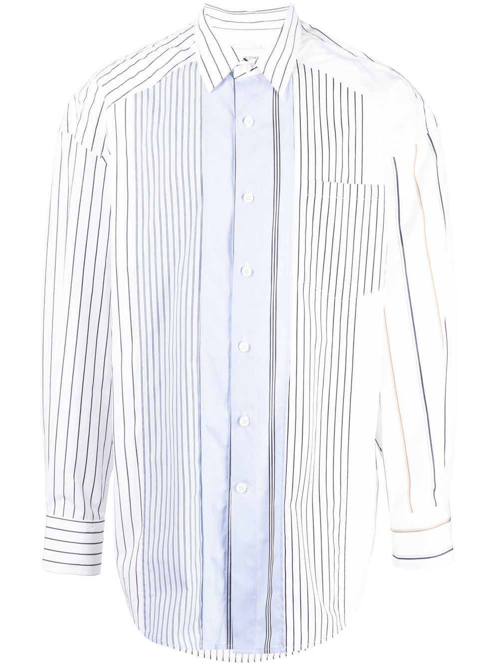 Feng Chen Wang multi stripe-print shirt - White von Feng Chen Wang