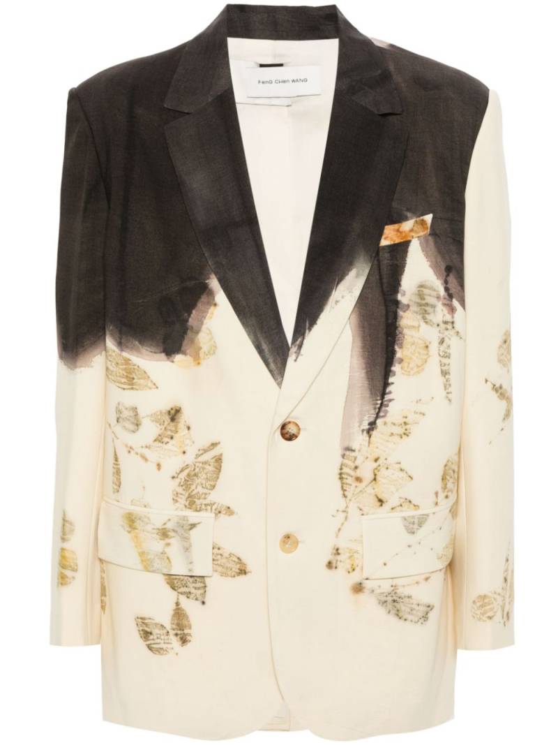 Feng Chen Wang natural-dyed single-breasted blazer - Neutrals von Feng Chen Wang