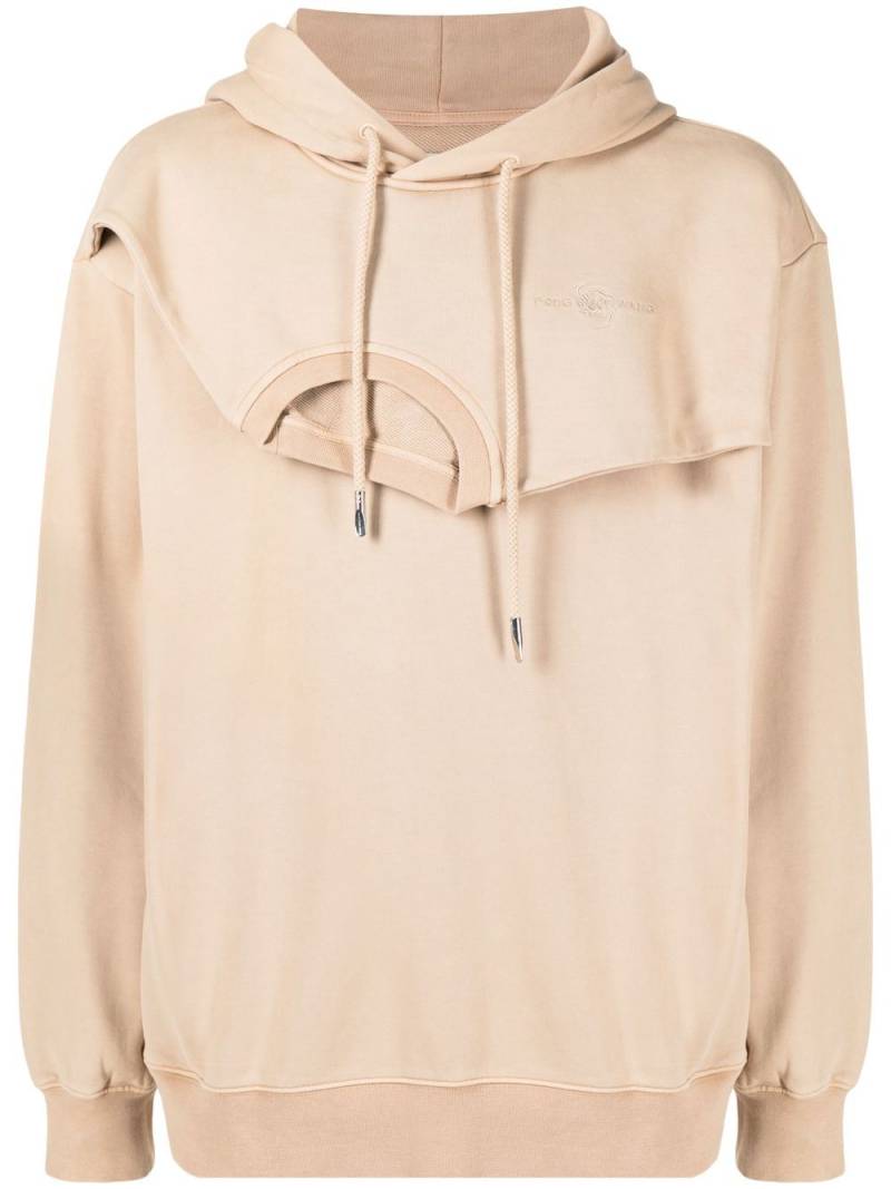 Feng Chen Wang panelled drawstring hooded jacket - Brown von Feng Chen Wang