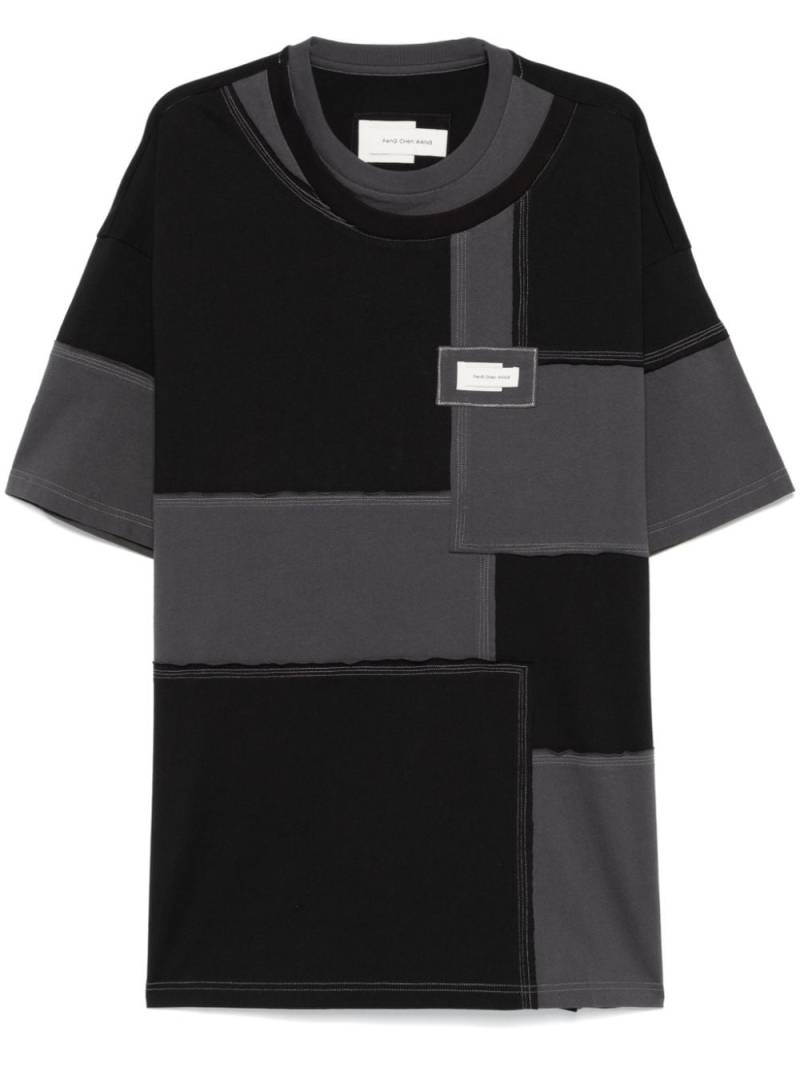 Feng Chen Wang patchwork T-shirt - Black von Feng Chen Wang