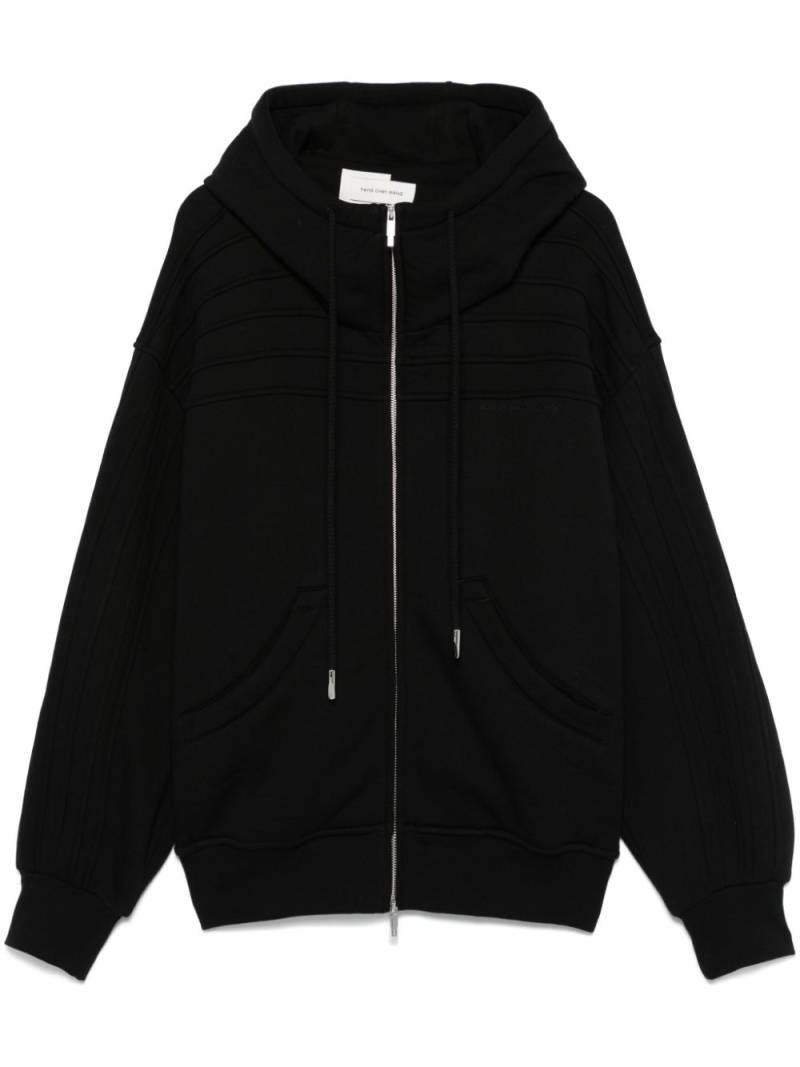 Feng Chen Wang pleated hoodie - Black von Feng Chen Wang