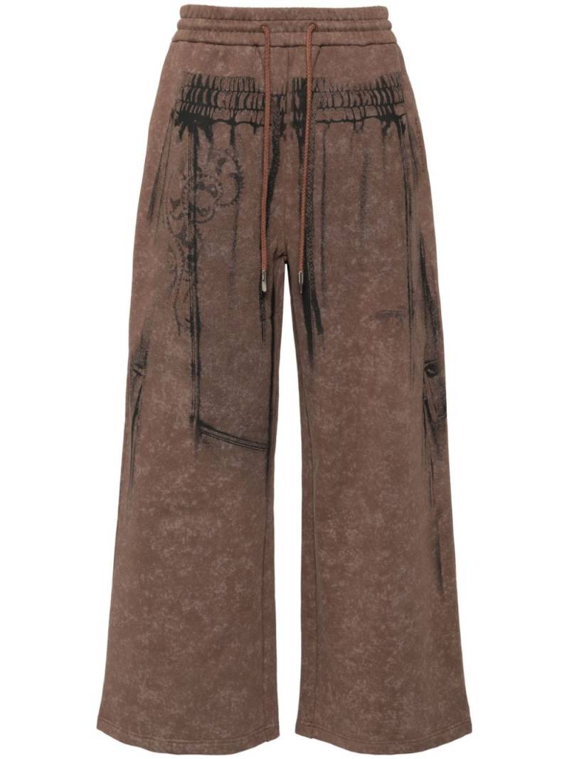 Feng Chen Wang printed sweatpants - Brown von Feng Chen Wang