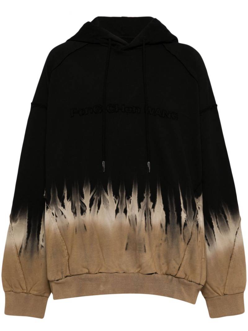 Feng Chen Wang raw-cut finish hoodie - Black von Feng Chen Wang