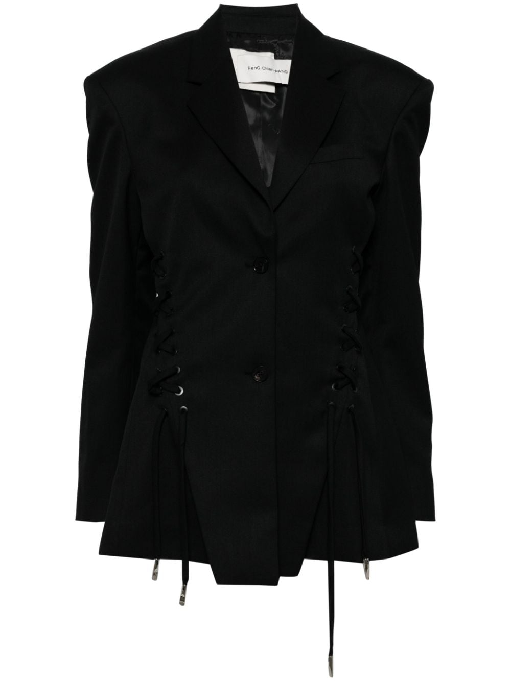 Feng Chen Wang self-tie detail blazer - Black von Feng Chen Wang