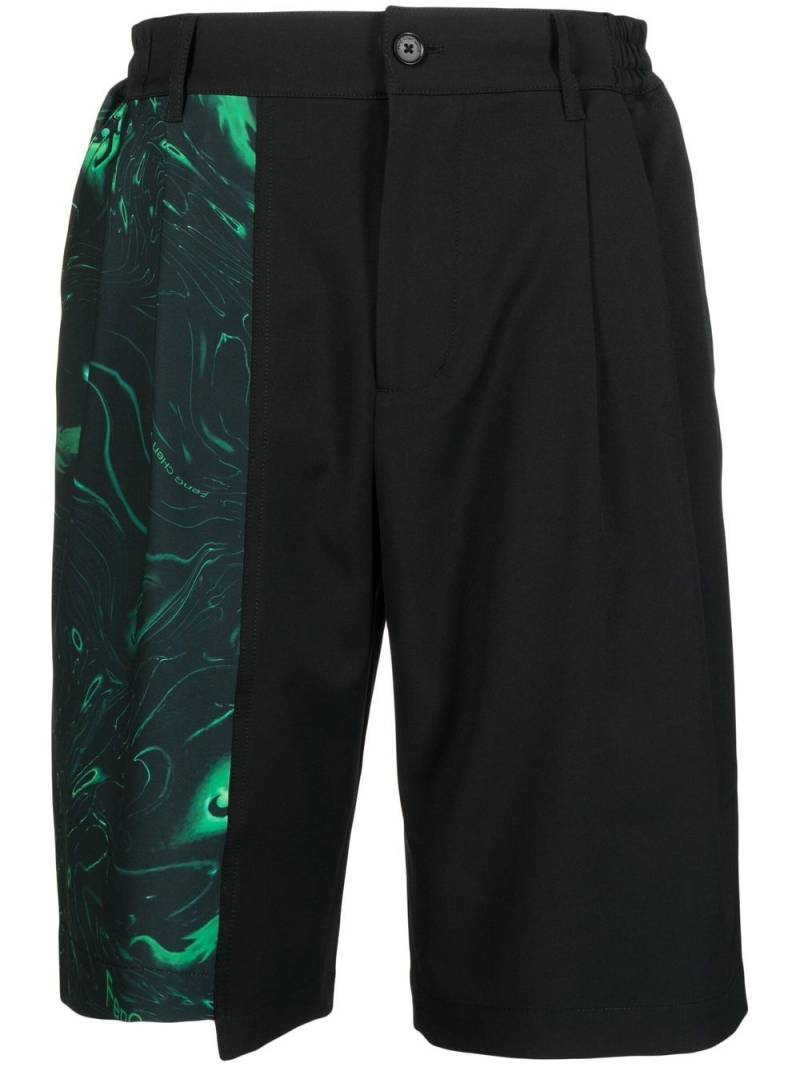 Feng Chen Wang swirl-print knee-length shorts - Green von Feng Chen Wang