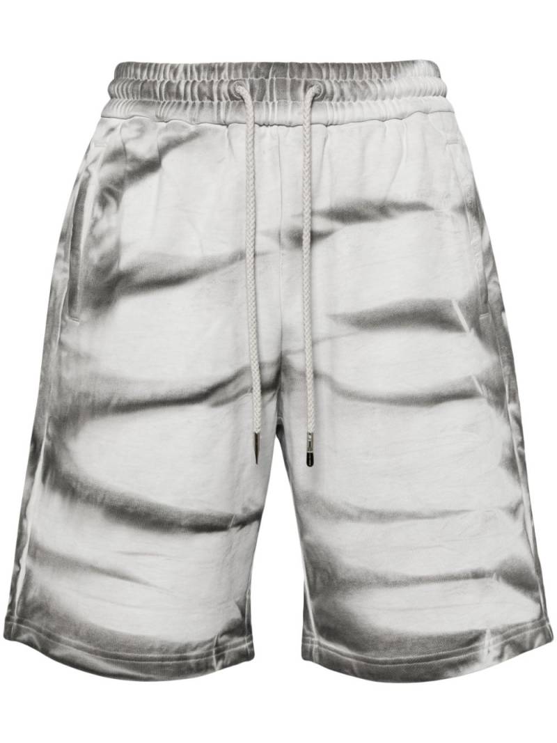 Feng Chen Wang tie-dye track shorts - White von Feng Chen Wang