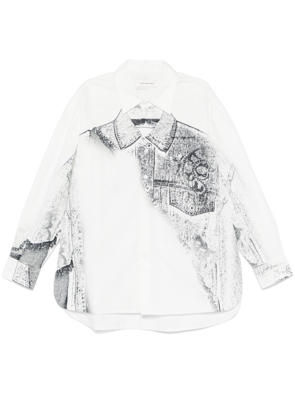 Feng Chen Wang trompe l'oeil-print shirt - White von Feng Chen Wang