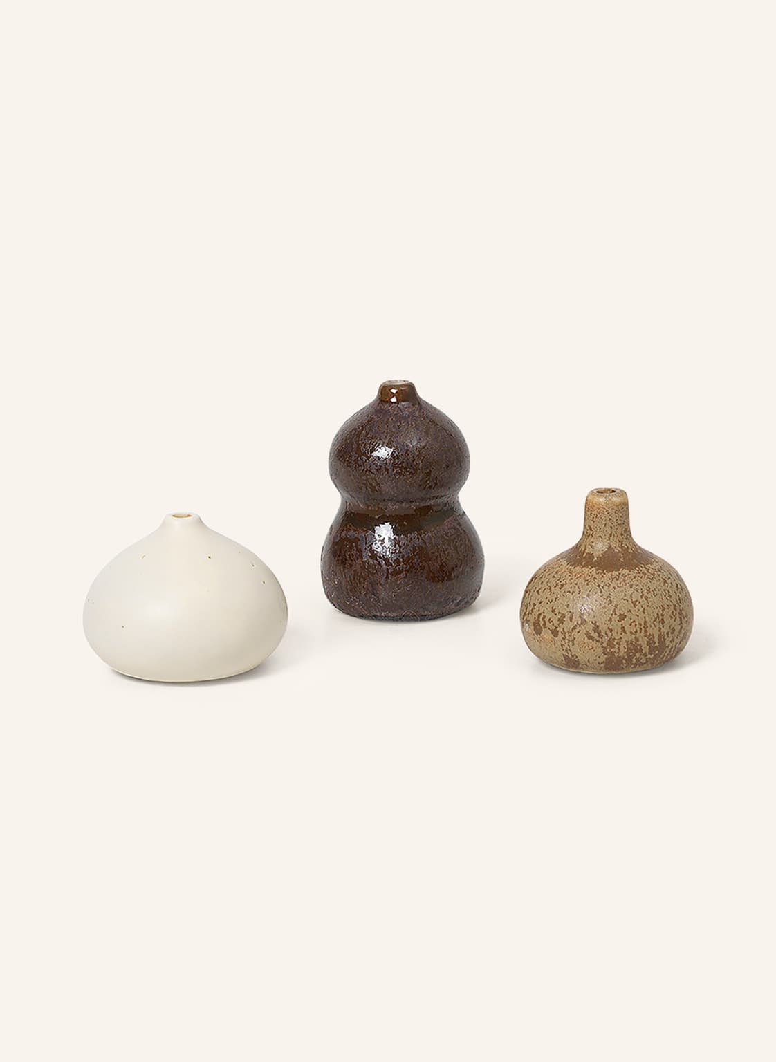 Ferm Living 3er-Set Vasen Komo beige Ferm Living 3er-Set Vasen Komo beige von Ferm LIVING