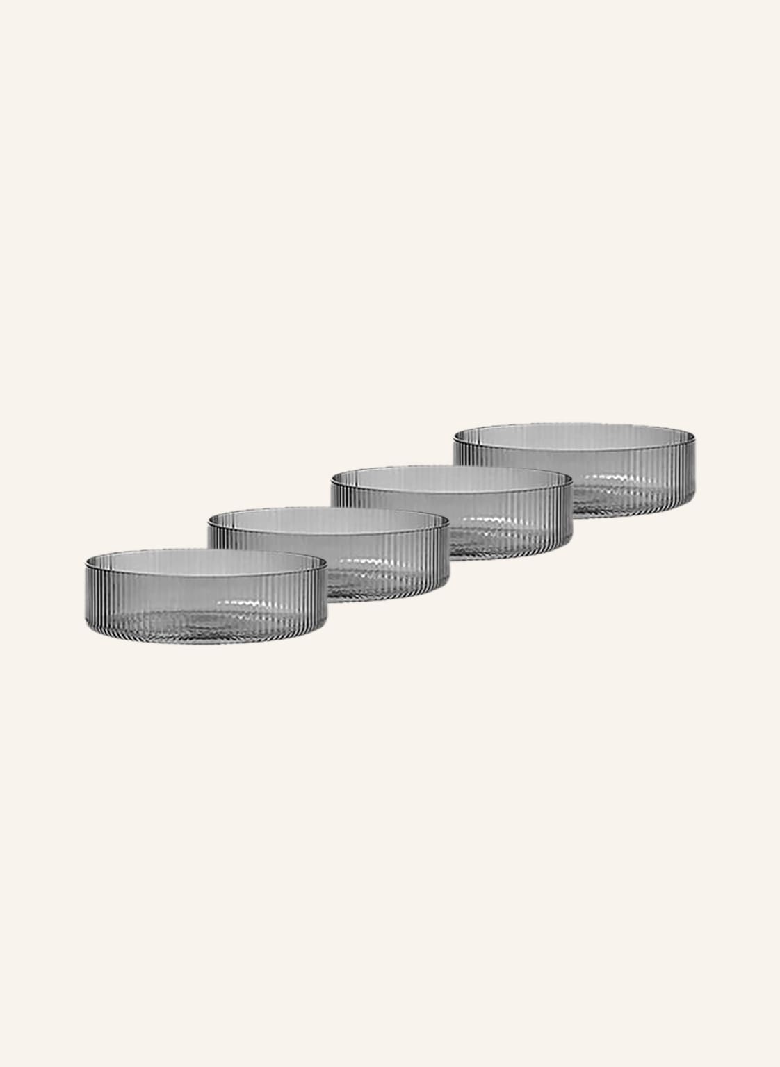 Ferm Living 4er-Set Schalen Ripple grau Ferm Living 4er-Set Schalen Ripple grau von Ferm LIVING