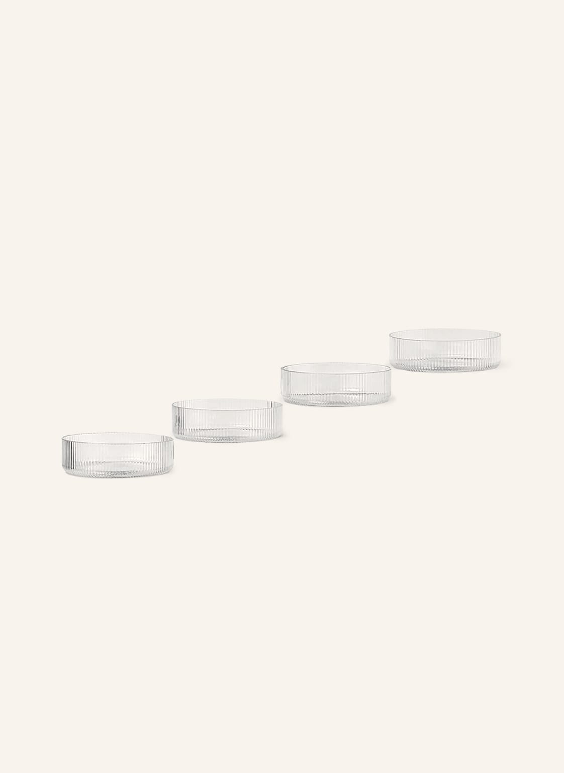Ferm Living 4er-Set Schalen Ripple weiss Ferm Living 4er-Set Schalen Ripple weiss von Ferm LIVING