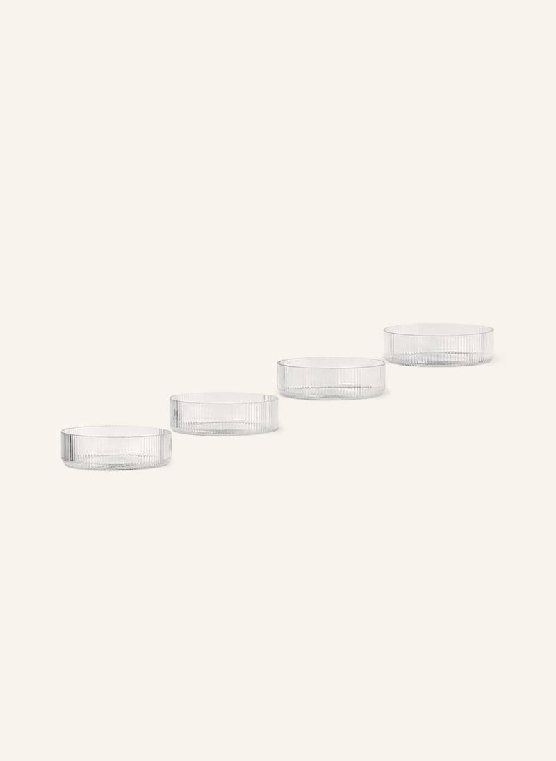 Ferm Living 4er-Set Schalen Ripple weiss von Ferm LIVING