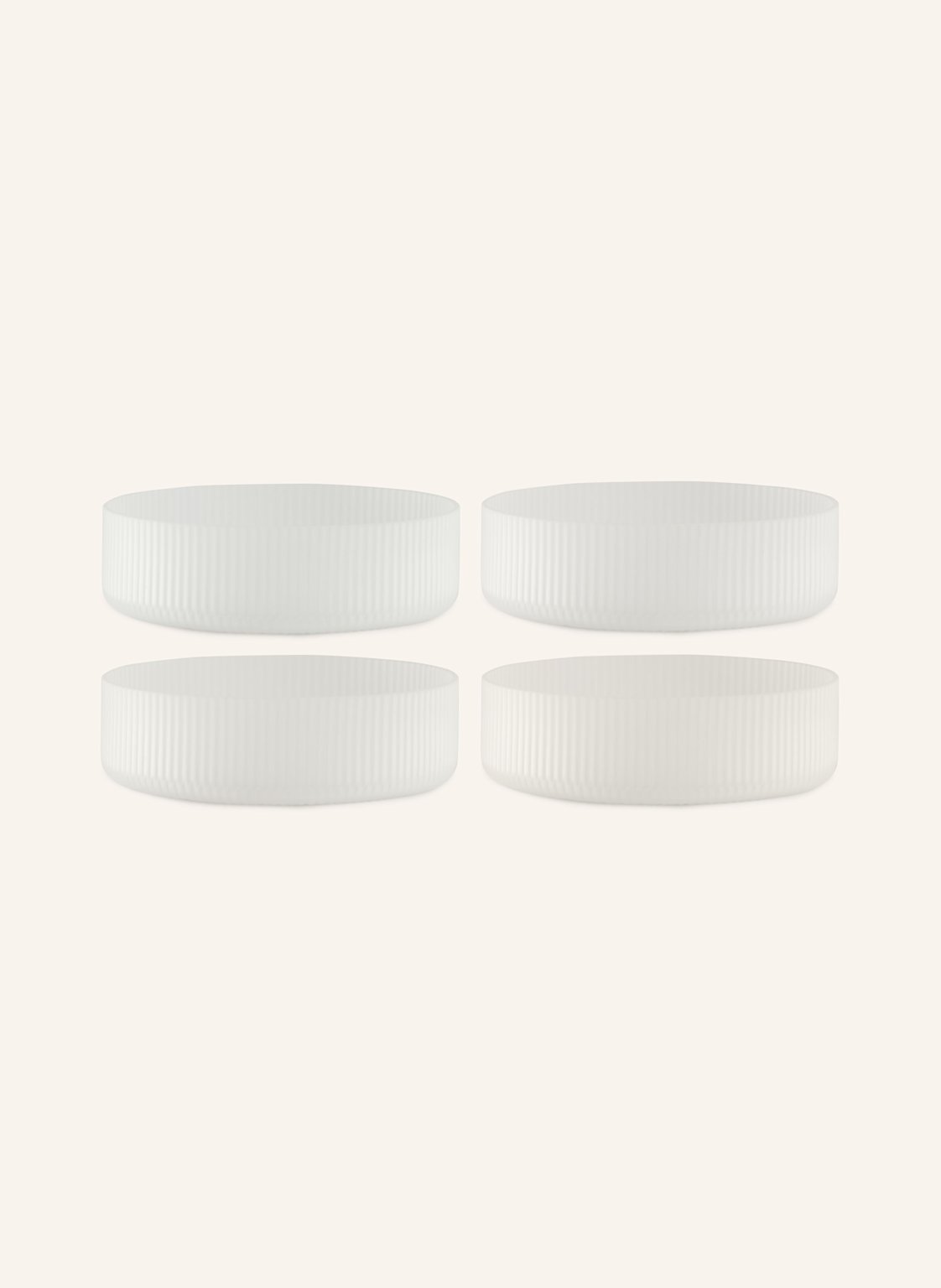 Ferm Living 4er-Set Schalen Ripple weiss von Ferm LIVING