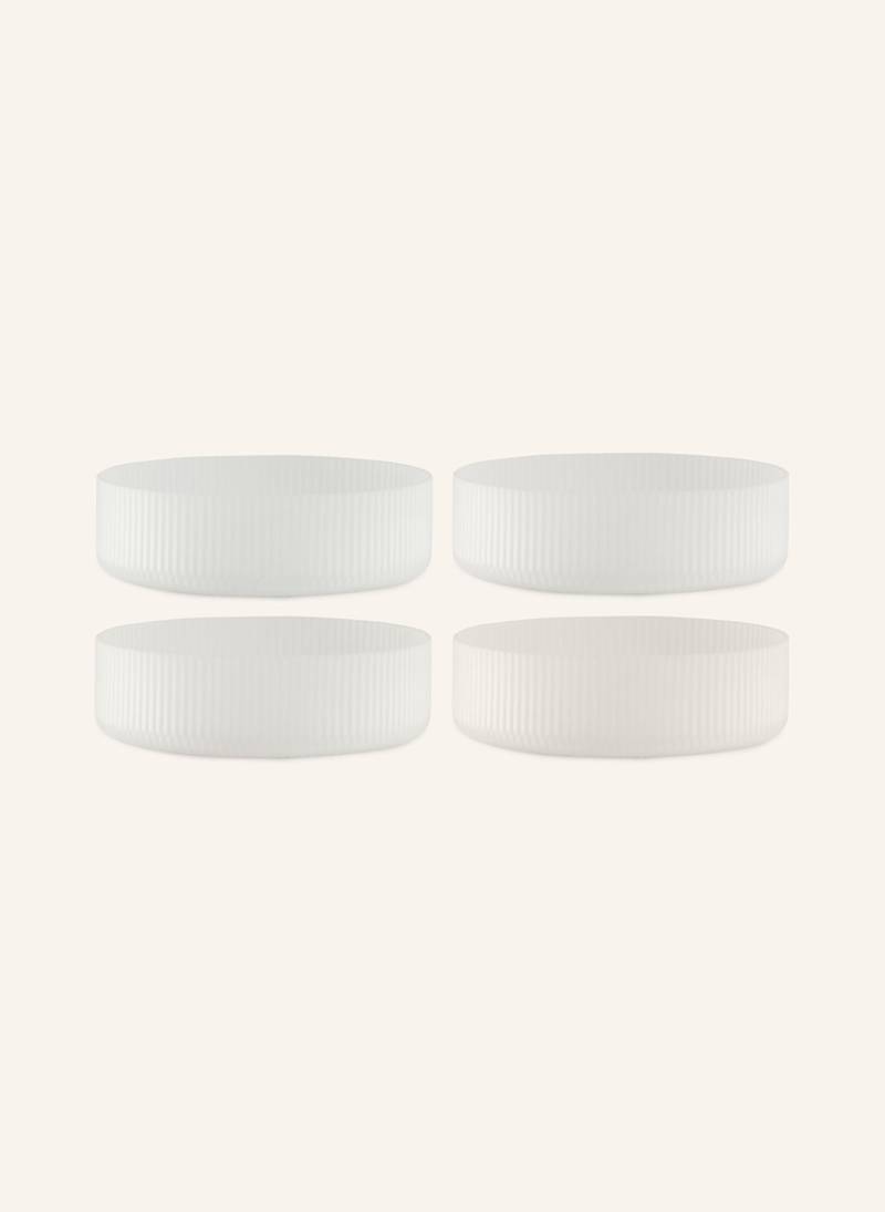 Ferm Living 4er-Set Schalen Ripple weiss von Ferm LIVING