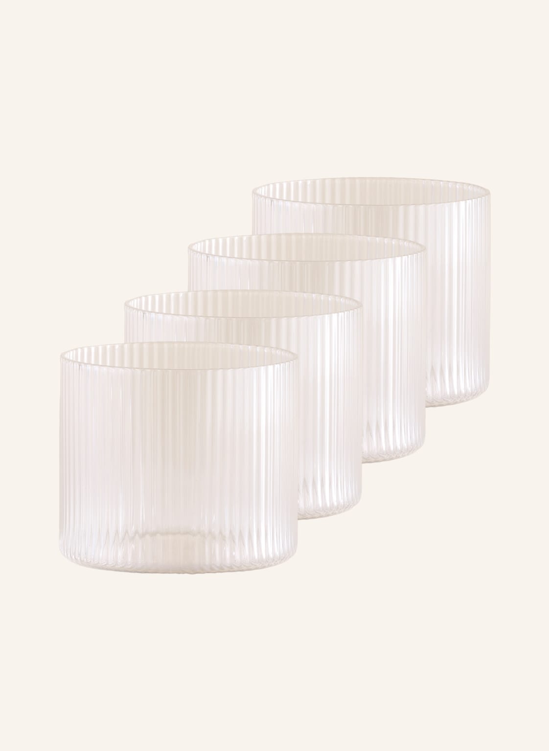 Ferm Living 4er-Set Trinkgläser Ripple transparent von Ferm LIVING