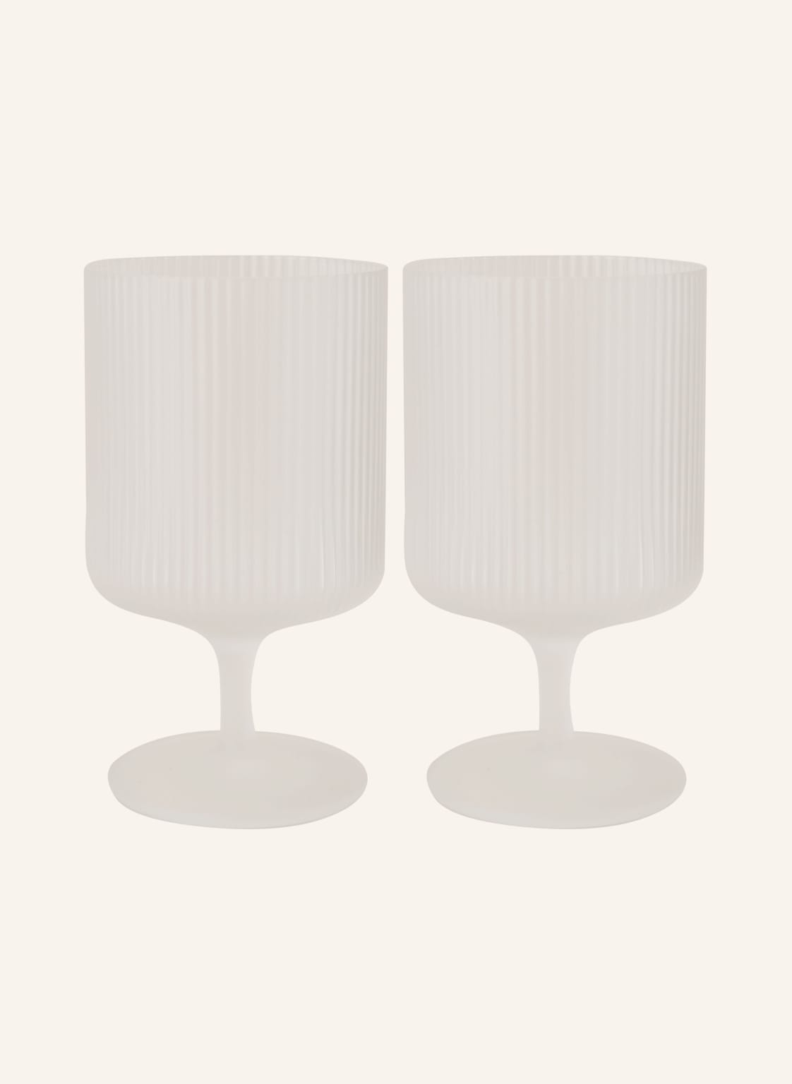 Ferm Living 2er-Set Weingläser Ripple weiss von Ferm LIVING