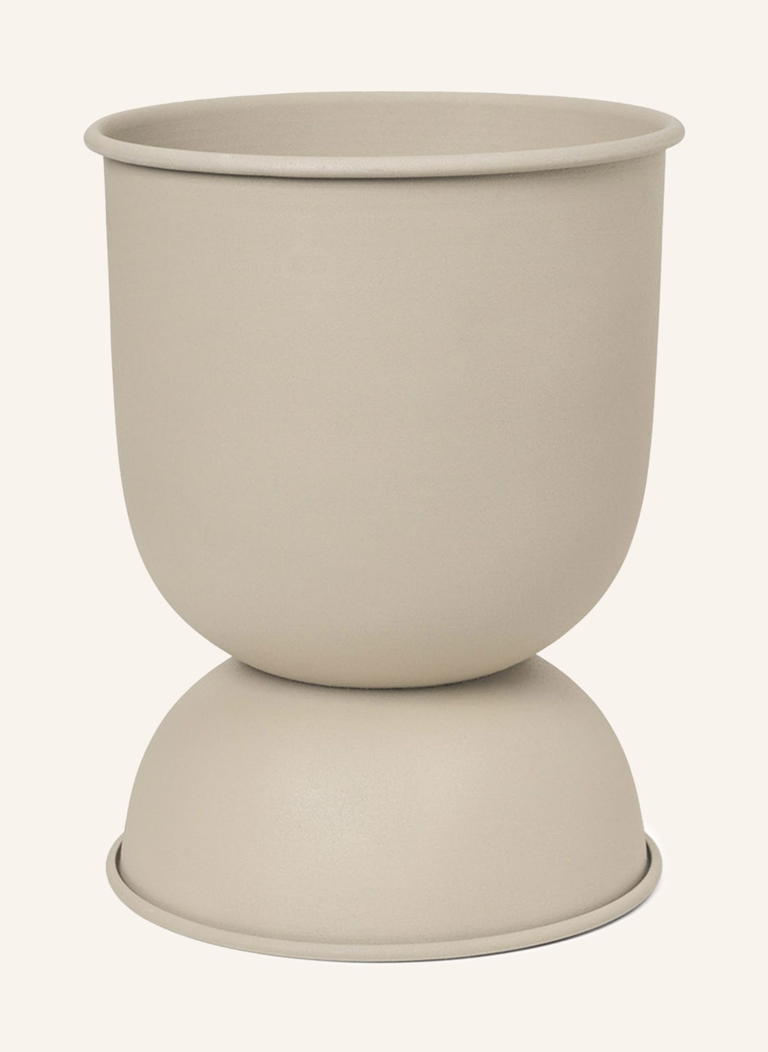 Ferm Living Blumentopf Hourglass Extra Small beige von Ferm LIVING