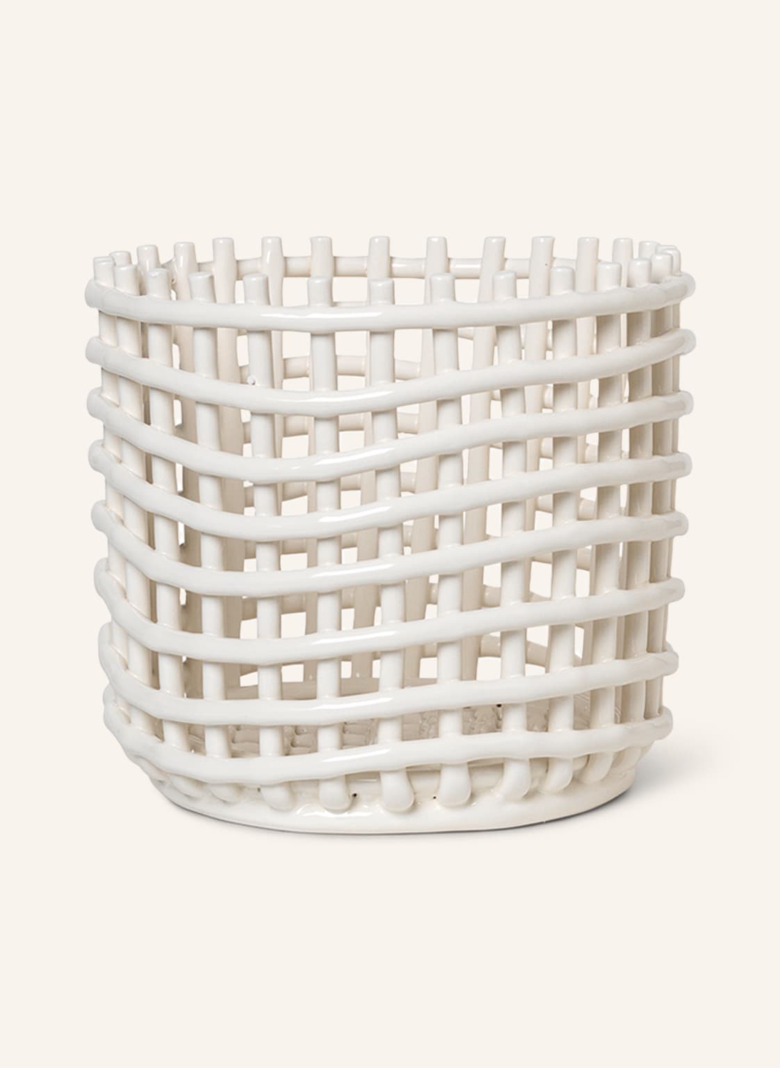 Ferm Living Korb Ceramic weiss Ferm Living Korb Ceramic weiss von Ferm LIVING
