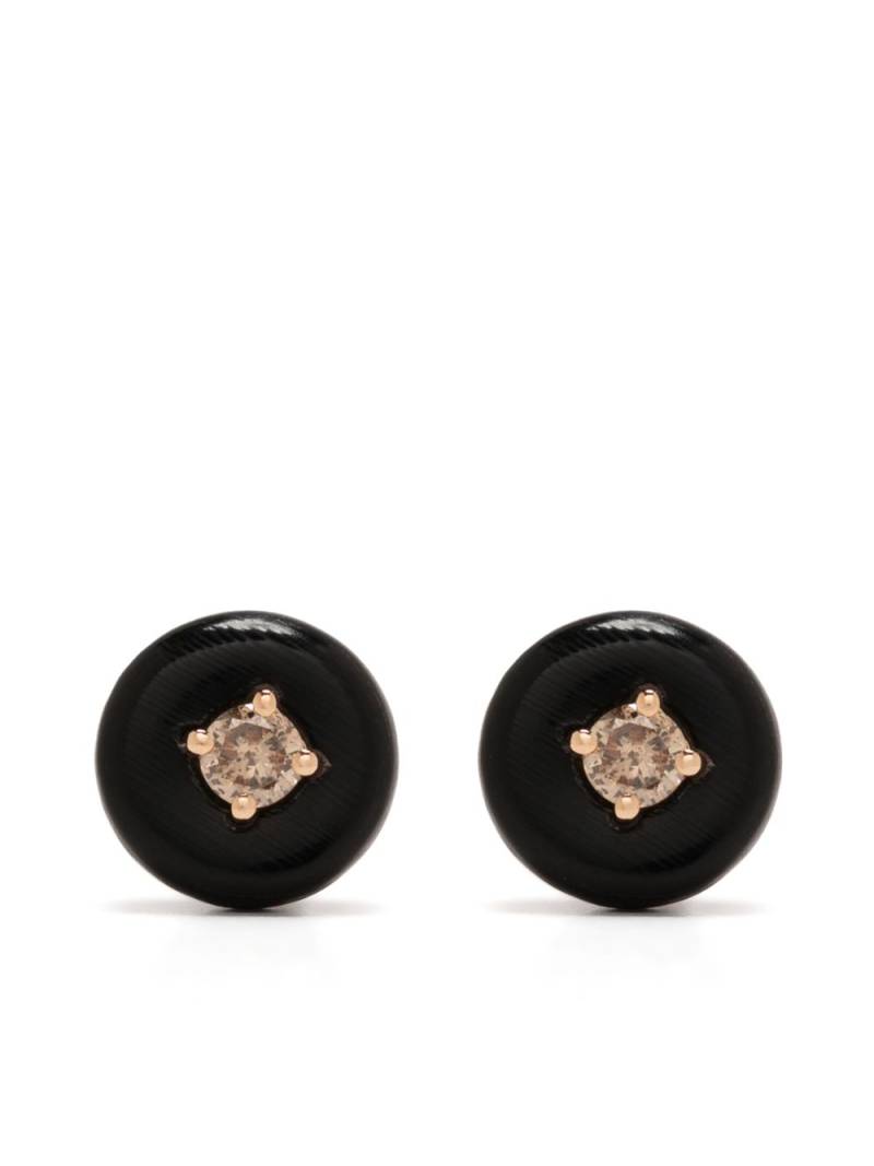 Fernando Jorge 18kt rose gold Orbit Medium diamond and horn studs von Fernando Jorge