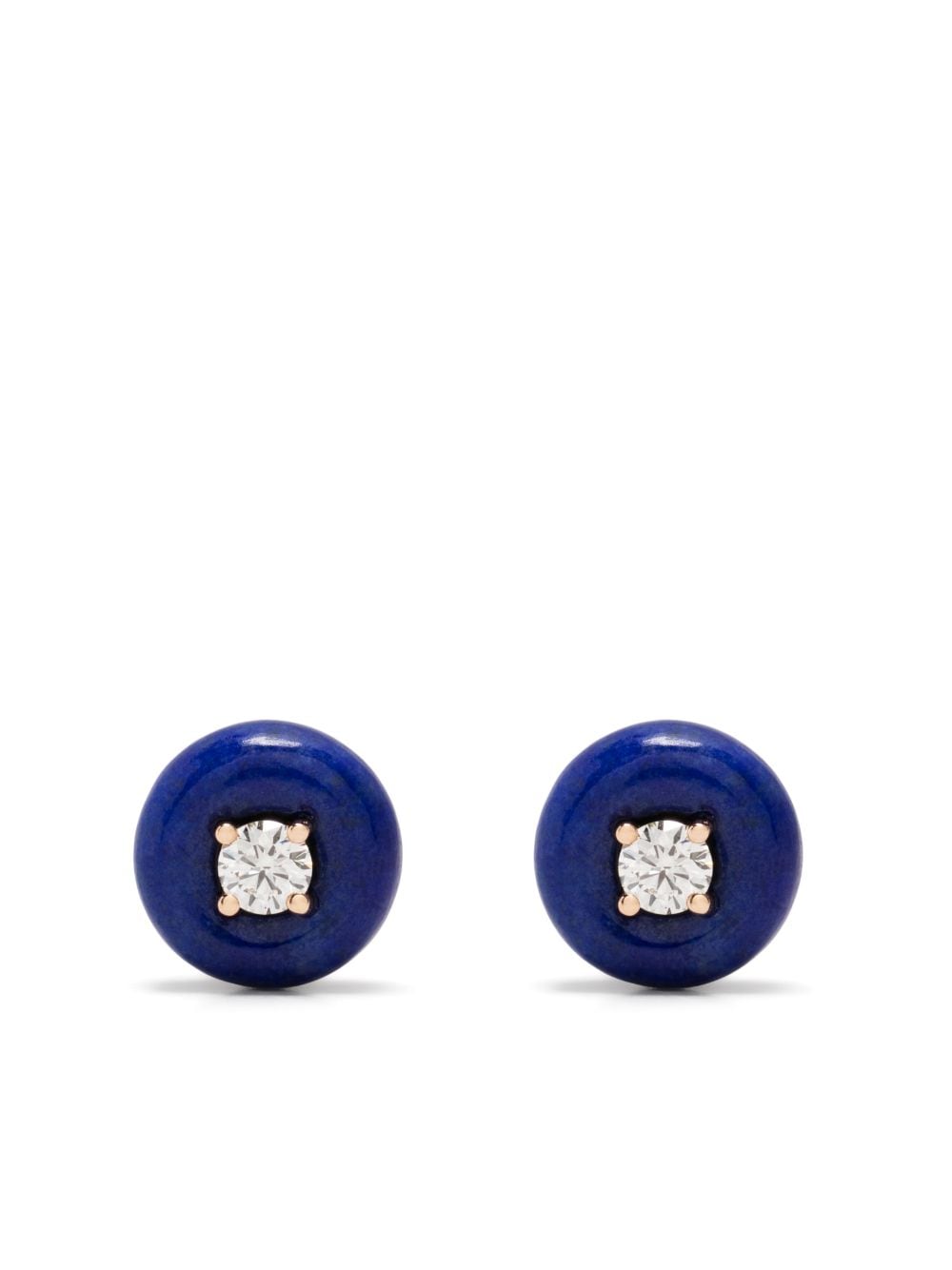 Fernando Jorge 18kt rose gold Orbit Medium diamond and lapis lazuli studs von Fernando Jorge