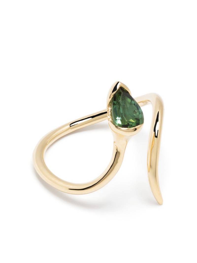 Fernando Jorge 18kt yellow gold Sprout Open diamond and tourmaline ring von Fernando Jorge