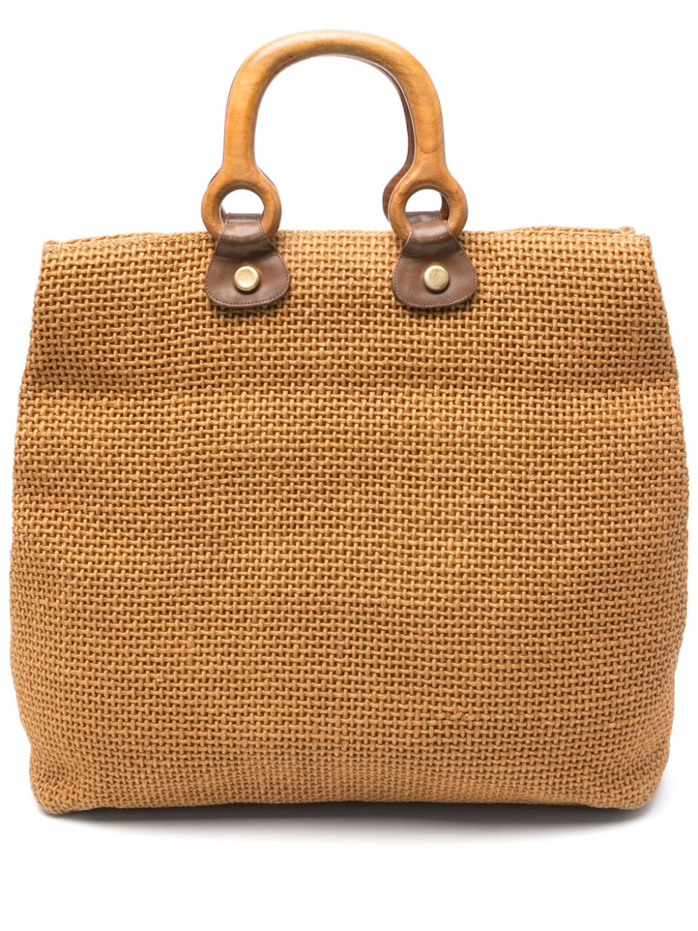 Ferragamo Pre-Owned 1970s raffia tote bag - Brown von Ferragamo Pre-Owned