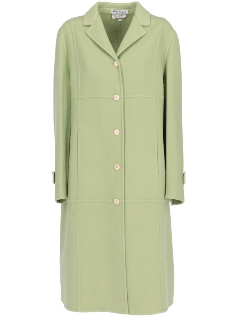 Ferragamo Pre-Owned 1970s wool coat - Green von Ferragamo Pre-Owned