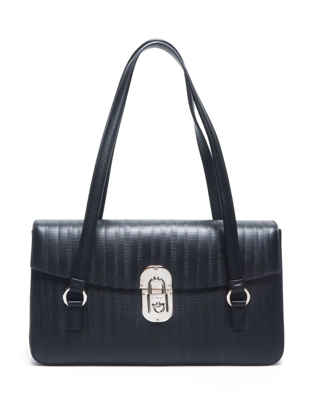 Ferragamo Pre-Owned 2010 Gancini Lock shoulder bag - Black von Ferragamo Pre-Owned