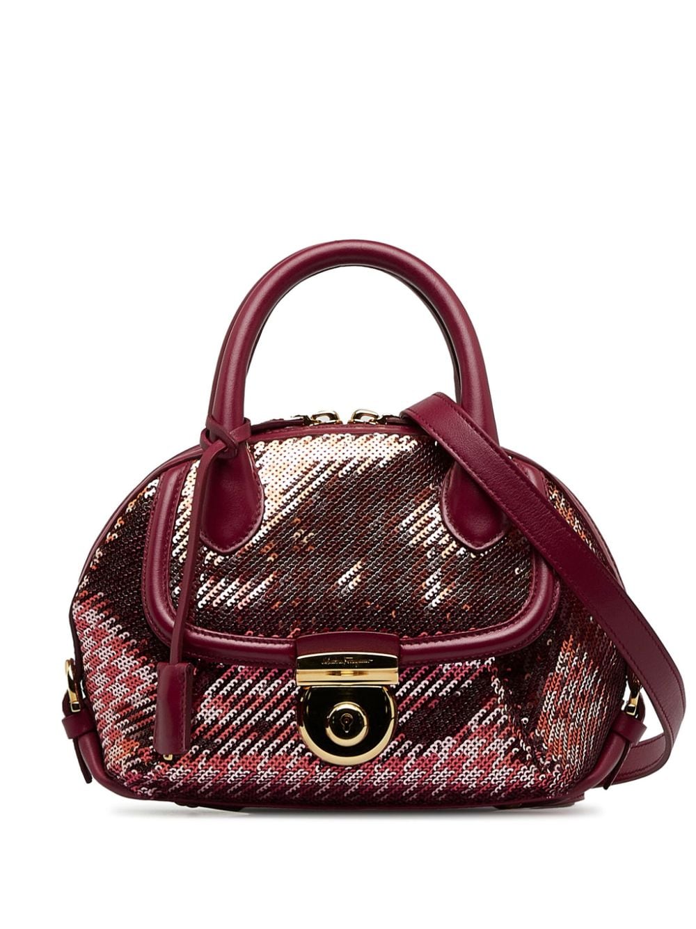 Ferragamo Pre-Owned 2015-2022 mini Fiamma sequinned tote bag - Red von Ferragamo Pre-Owned