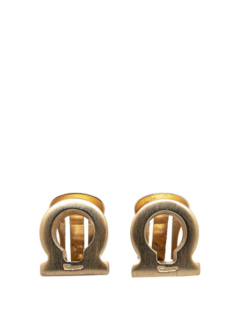 Ferragamo Pre-Owned 20th Century Gold Plated Gancini Clip On costume earrings von Ferragamo Pre-Owned