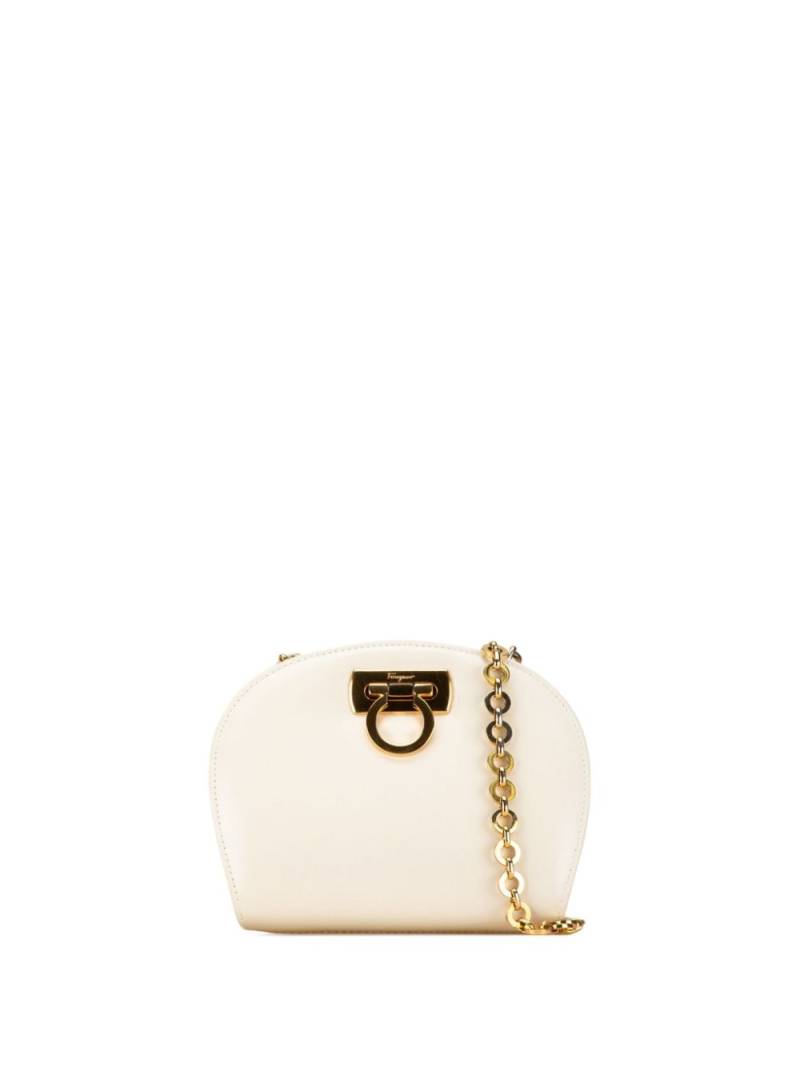 Ferragamo Pre-Owned 21st Century Mini Gancini Leather Chain crossbody bag - White von Ferragamo Pre-Owned