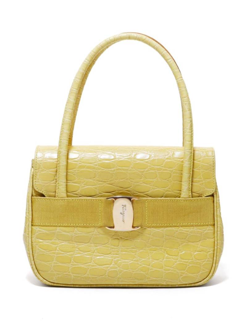 Ferragamo Pre-Owned Valla leather shoulder bag - Yellow von Ferragamo Pre-Owned