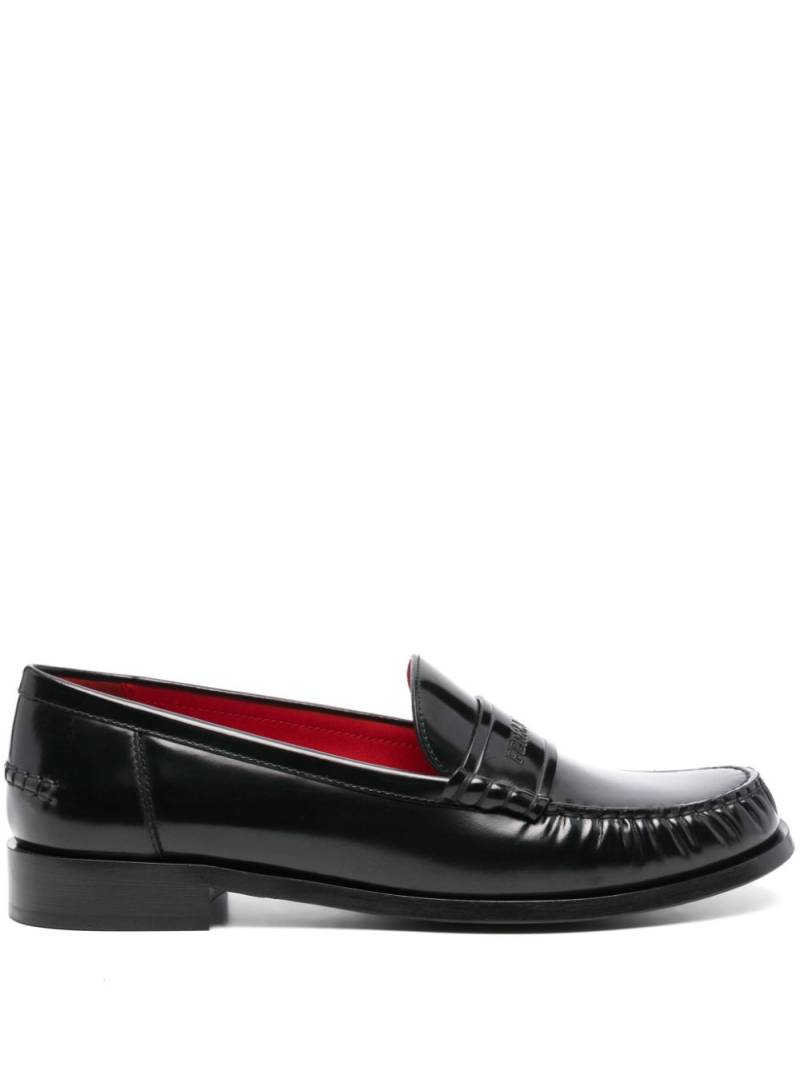 Ferragamo Pre-Owned debossed-logo leather loafers - Black von Ferragamo Pre-Owned