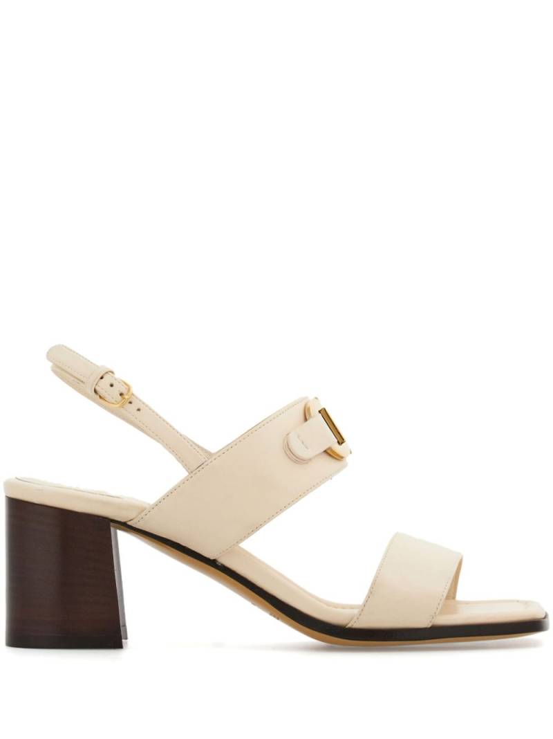 Ferragamo 55mm Gancini-buckle leather sandals - Neutrals von Ferragamo