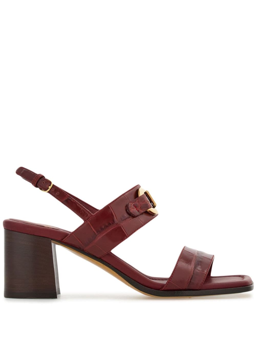 Ferragamo 55mm Gancini-buckle leather sandals - Red von Ferragamo