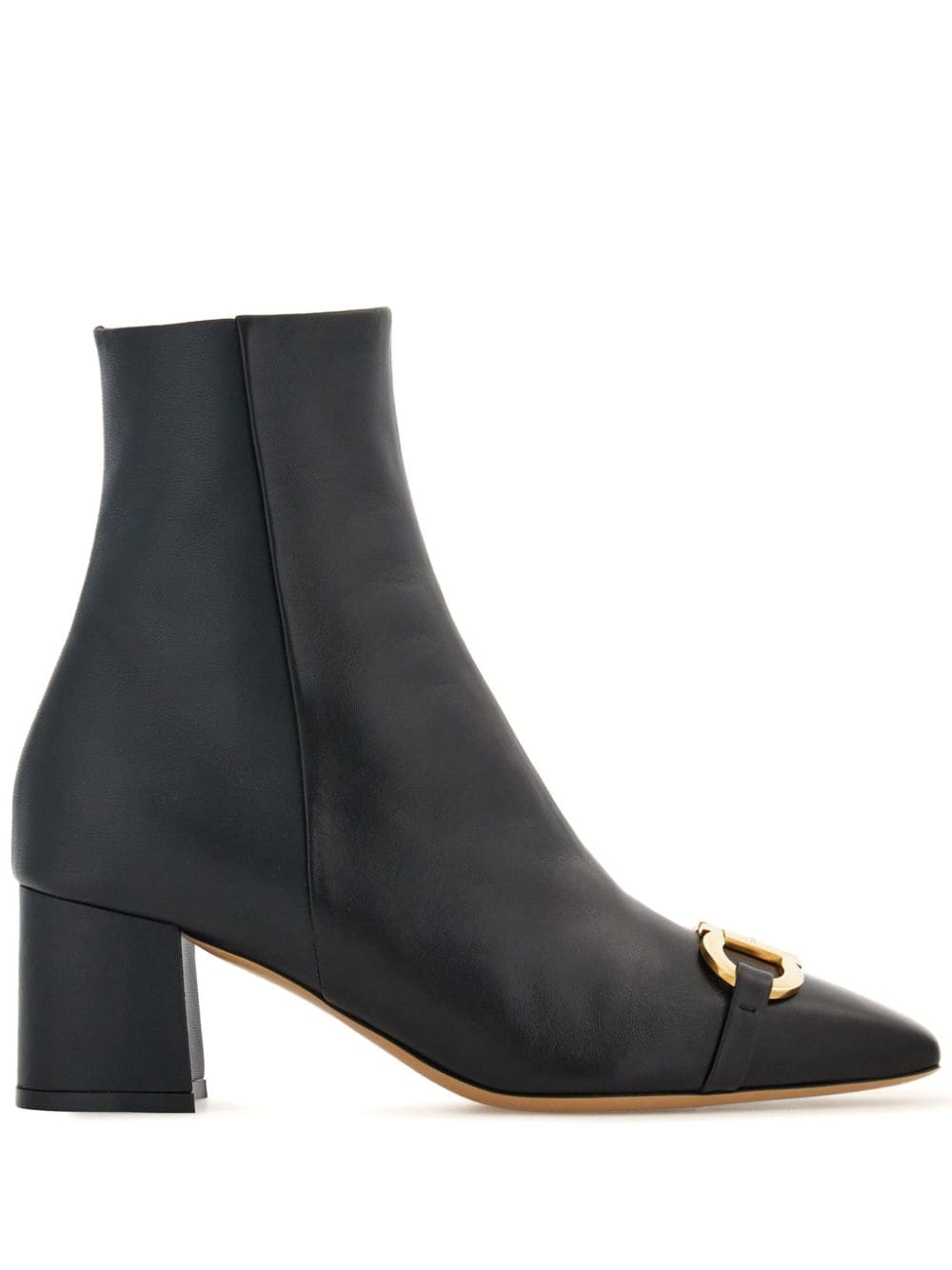 Ferragamo 60mm Gancini-buckle leather ankle boots - Black von Ferragamo