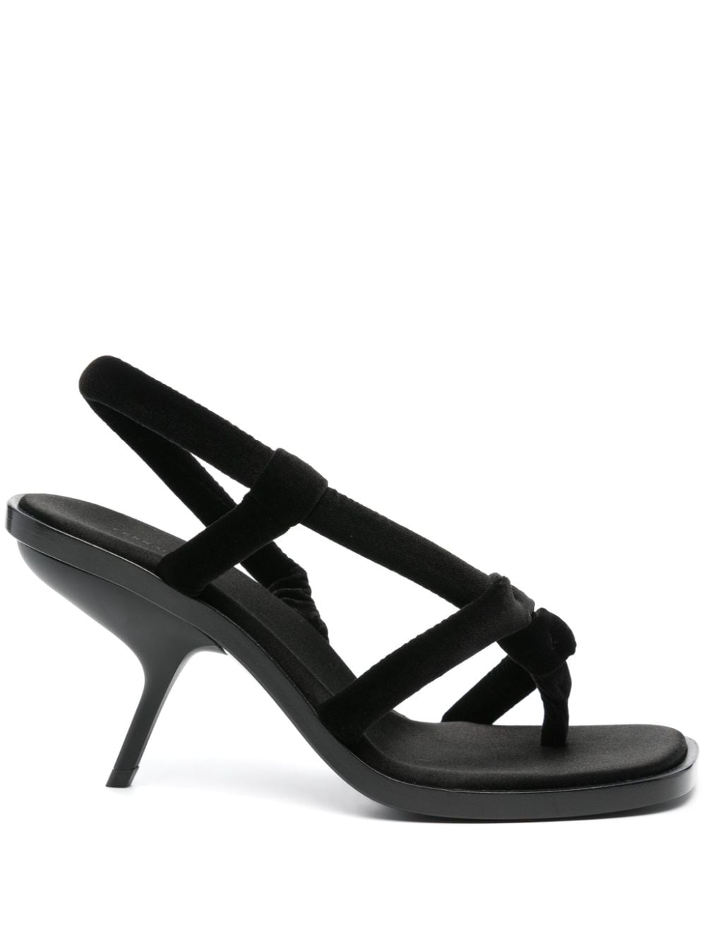 Ferragamo 85mm velvet sandals - Black von Ferragamo