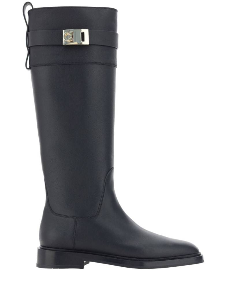 Ferragamo Buckle-detailing boots - Black von Ferragamo