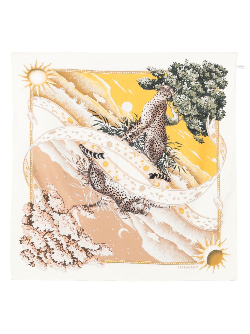 Ferragamo Day & Night-print scarf - Neutrals von Ferragamo