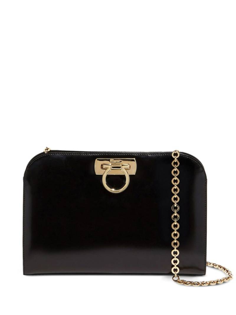 Ferragamo Diana leather clutch - Black von Ferragamo