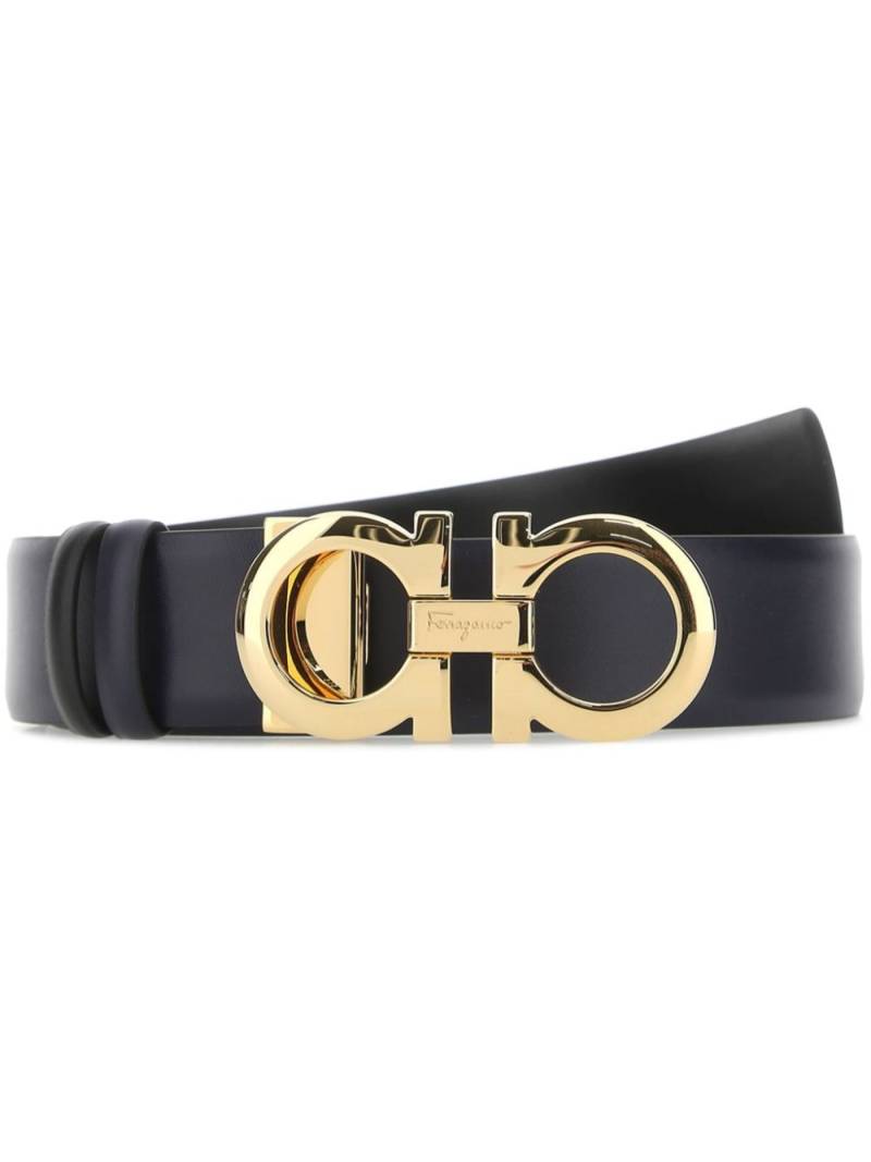 Ferragamo Double Gancini bit belt - Blue von Ferragamo