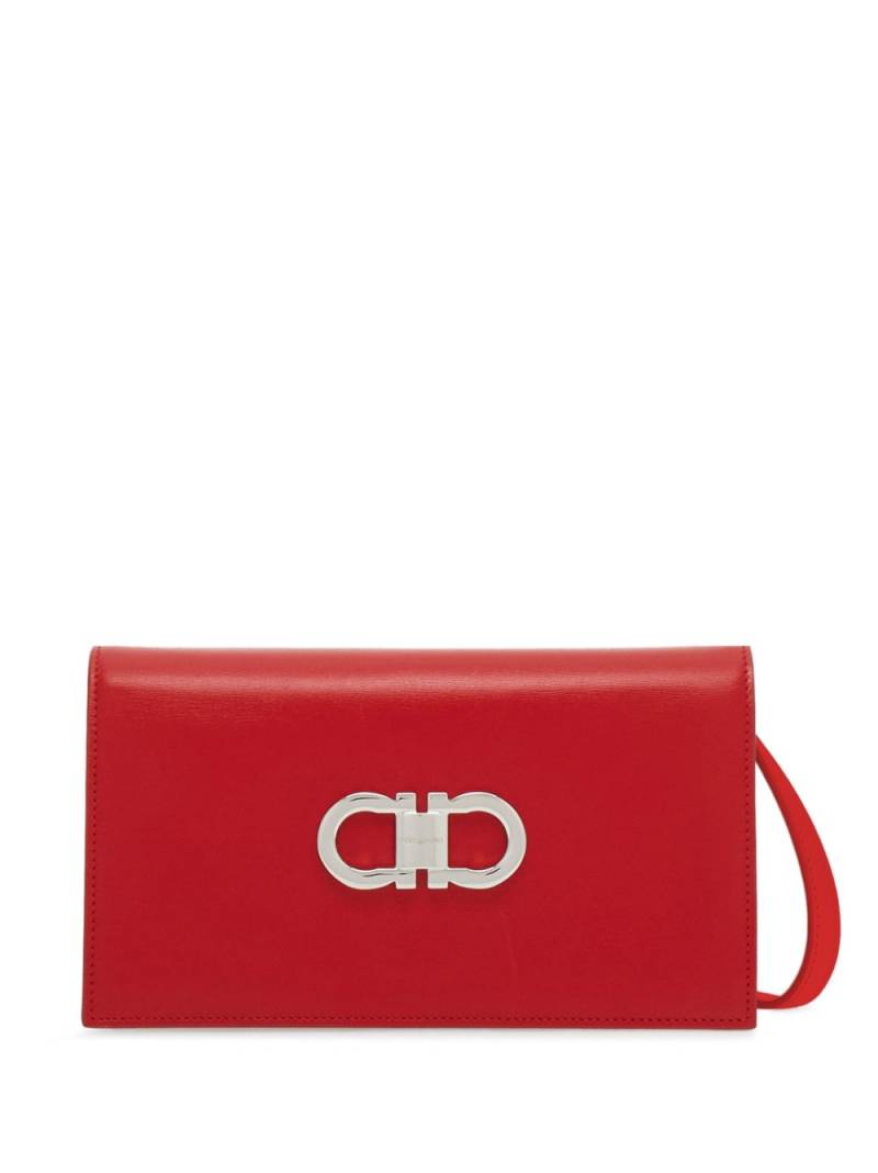 Ferragamo Double Gancini leather mini bag - Red von Ferragamo