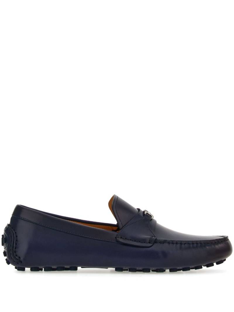 Ferragamo Driver Gancini-buckle leather loafers - Blue von Ferragamo