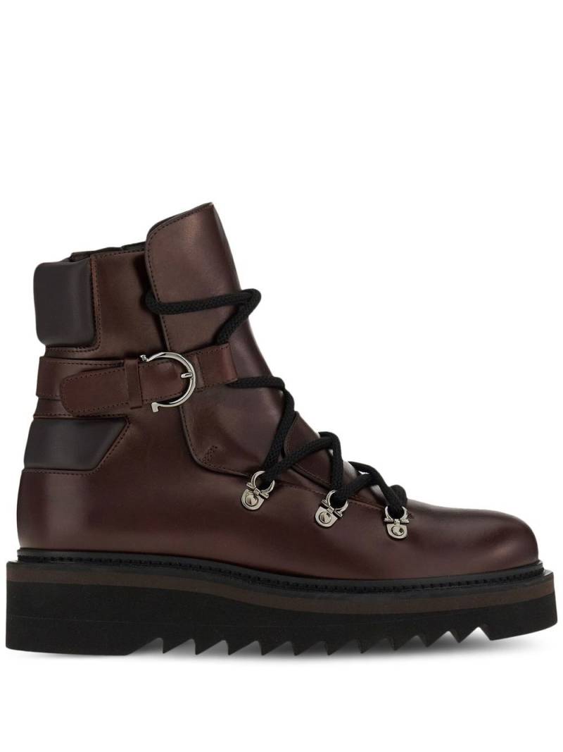 Ferragamo Elimo lace-up boots - Brown von Ferragamo