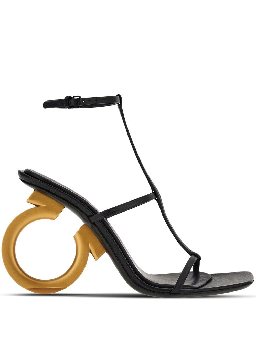 Ferragamo Elina 105mm nappa leather sandals - Black von Ferragamo