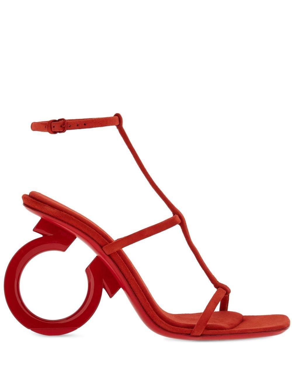 Ferragamo Elina 105mm suede sandals - Red von Ferragamo