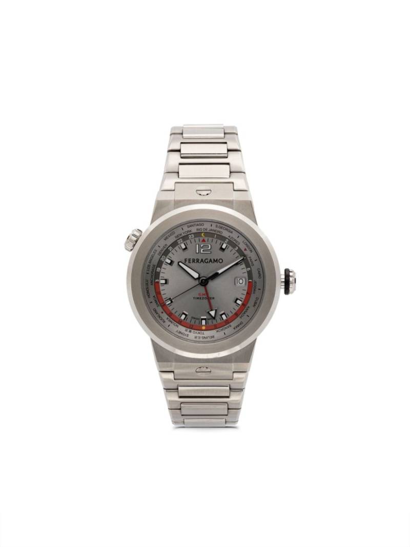 Ferragamo F-80 WorldTime 43mm - Grey von Ferragamo