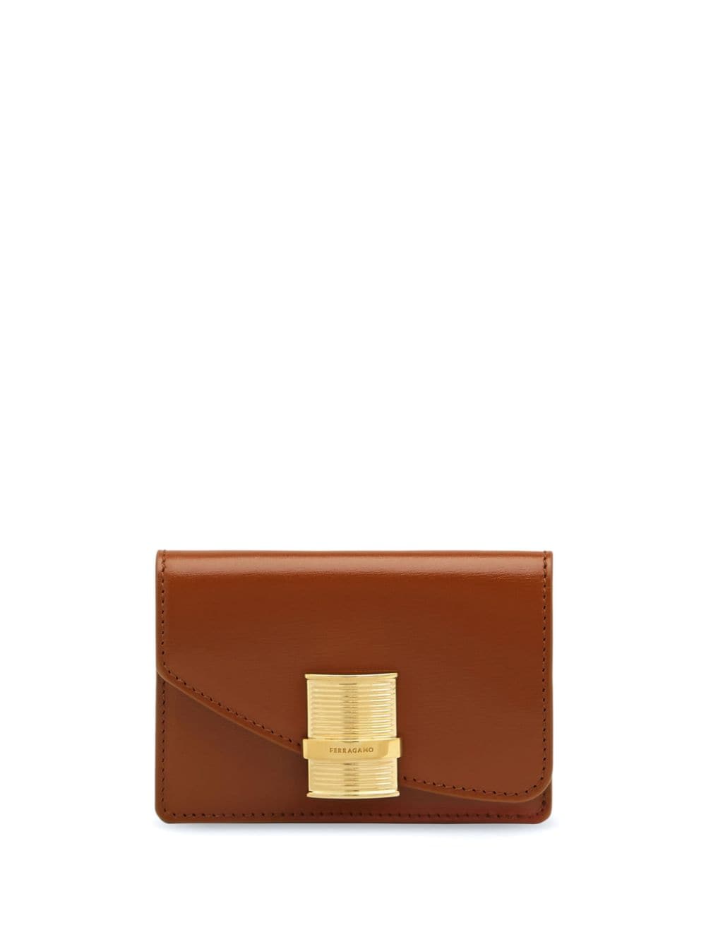 Ferragamo Fiamma compact wallet - Brown von Ferragamo