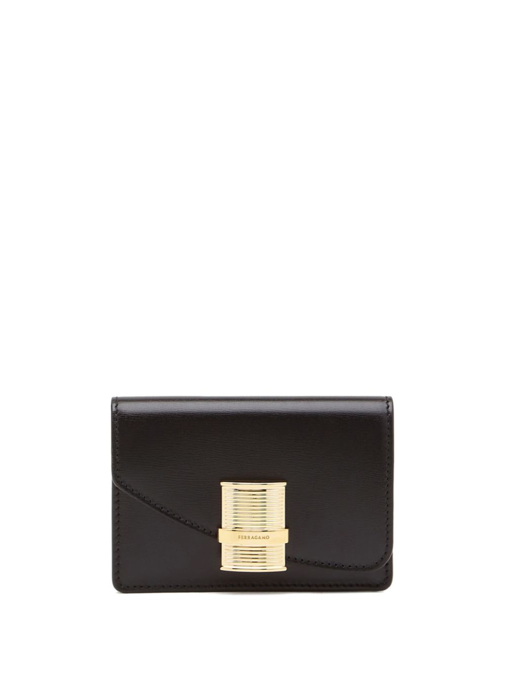 Ferragamo Fiamma leather cardholder - Black von Ferragamo