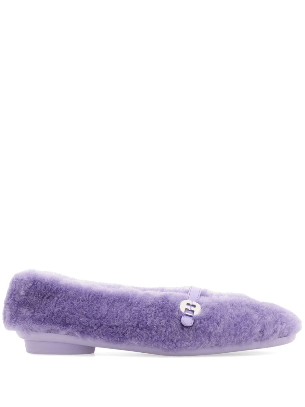 Ferragamo Fluffy ballerina shoes - Purple von Ferragamo